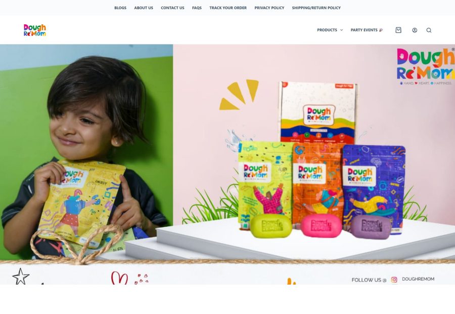 Dough Re'Mom website screenshot